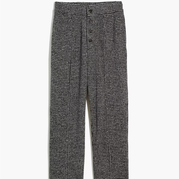 Knit Huston Button-Front Pants in Houndstooth Check - Picture 4 of 4